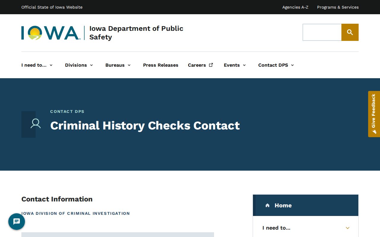 Sac County criminal history DCI correction contact