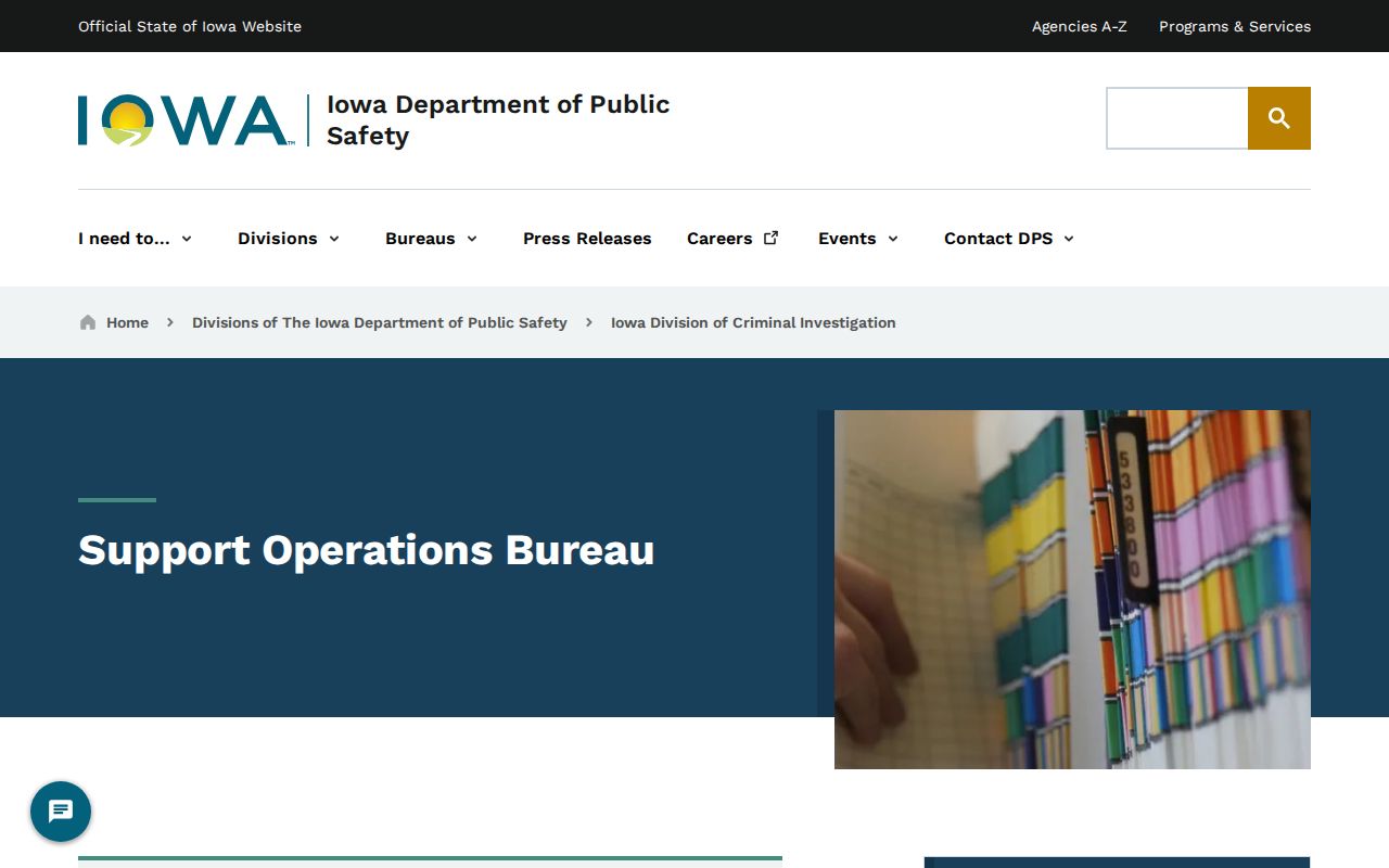 Sac County criminal record DCI repository operations