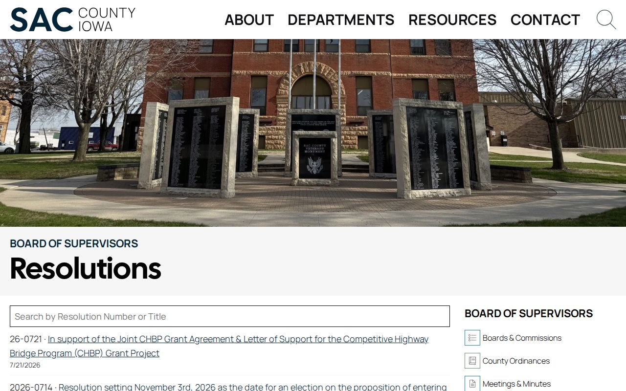Lake View criminal records and current Sac County official resolutions