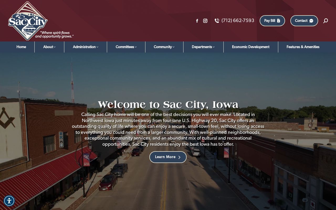 Sac City criminal records and official city government homepage